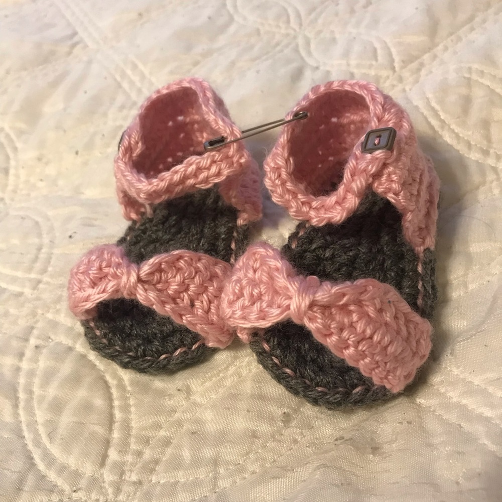 Boutique Handmade crochet baby shoes